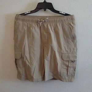 Men's khaki swim shorts